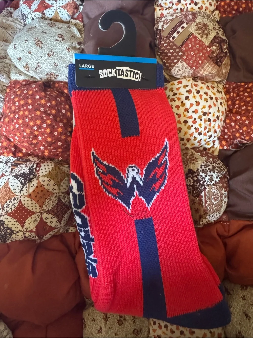Large Red & Navy Washington Capitals Fan Socks